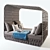 Strips Cabana Daybed: Relax and Unwind 3D model small image 1