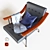 Modern Velvet Dining Chair 3D model small image 3