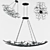 Rainforest Chandelier: Exquisite Lighting Elegance 3D model small image 1