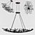 Rainforest Chandelier: Exquisite Lighting Elegance 3D model small image 2