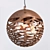 Charming Copper Pendant Light 3D model small image 1