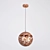 Charming Copper Pendant Light 3D model small image 2