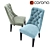 Elegant Charlotte Chair by LUXDECO 3D model small image 1