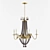 Elegant Nicolette Chandelier by Currey & Company 3D model small image 1