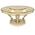 Classic Wood & Gold Round Table, Frandiss 3D model small image 1
