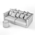 Velvet Stockholm Sofa 2017 3D model small image 3