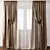 Elegant Curtain Model - Detailed 3D Archive 3D model small image 1