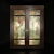 Stained Glass Double Doors Set 3D model small image 3