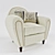 Modern Comfort: Gustave Armchair with HOLIC Cushion 3D model small image 1