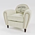 Modern Comfort: Gustave Armchair with HOLIC Cushion 3D model small image 2