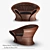 Modern Walnut Bench: Bae Se Hwa! 3D model small image 1