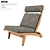 Sleek Low Lounge Chair 3D model small image 1