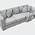 Elegant Toulouse Sofa by Dantone 3D model small image 3