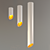 Modern White Cylinder Bulkhead Light 3D model small image 1