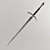 Glamdring Sword: Gandalf's Legendary Weapon 3D model small image 1