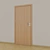 Elegant Oak Interior Door 3D model small image 2