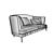 Luxury Busnelli Tresor Sofa 3D model small image 3