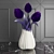 Beautiful Purple Tulips in Vase 3D model small image 1