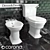 Devon & Devon Westminster Toilet and Bidet 3D model small image 1