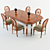 Luxury Francesco Molon Dining Set 3D model small image 1