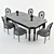 Luxury Francesco Molon Dining Set 3D model small image 3