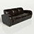 Executive Leather Office Sofa 3D model small image 1