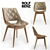Elegant Wooden Seat Chair 3D model small image 1