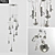 Crystal Floating Candles Chandelier 3D model small image 1