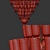 Bottle Stacked Chandelier 3D model small image 3