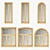 Panoramic Arched Windows Set 3D model small image 2