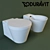 Luxury Duravit Starck 1: Wall-Mounted Toilet & Bidet 3D model small image 1