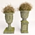 Elegant Vase Duo Set 3D model small image 1