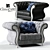 Luxurious CorteZARI GABRIEL Armchair - Perfect Blend of Style and Comfort 3D model small image 1