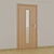 Elegant Glass-Centered Interior Door 3D model small image 1