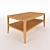 Compact Oak Coffee Table 3D model small image 2