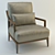 Elegant Indigo Armchair by Philipp Selva 3D model small image 1