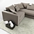 Maréus Sofa Set: Brazilian Elegance with Decorative Accents 3D model small image 2
