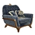 Luxury Frandiss Armchair, 2017 3D model small image 1