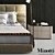 Elegant Minotti Lawrence Bed Set 3D model small image 2