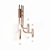 Luxe Bronze IZZA Wall Lamp 3D model small image 3