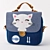Kitty Print Schoolbag 3D model small image 1