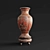 Elegant Red Lacquer Chinese Vases 3D model small image 2