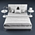 Luxurious Twils Bed 3D model small image 3