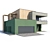 Modern ABS House V90 3D model small image 2