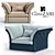 Elegant CorteZARI TIAGO Armchair - Luxurious Comfort 3D model small image 1