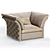 Elegant CorteZARI TIAGO Armchair - Luxurious Comfort 3D model small image 2