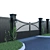 Exterior Essentials Set: Gates, Fence, Lighting 3D model small image 1