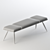 Modern Geometric Wooden Bench 3D model small image 2