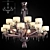 Elegant Barovier&Toso Chandelier 3D model small image 1