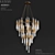 Elegant Waterfall Chandelier 3D model small image 1